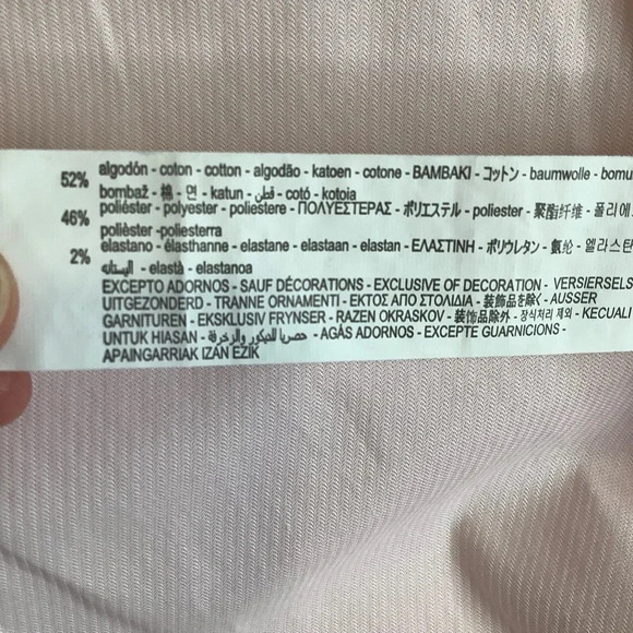 ZARA Pink Textured Button Down Shirt Size M Slim Fit - Picture 13 of 15